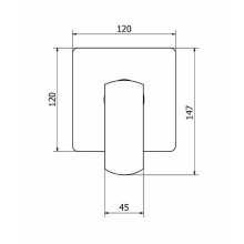 Смеситель для душа Cezares Florian FLORIAN-DIM-01 Хром