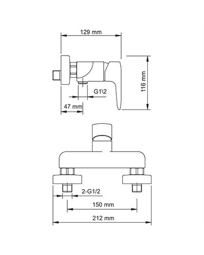 Смеситель для душа WasserKRAFT Vils 5602 Хром