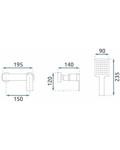 Смеситель для душа Rea Storm REA-B8033