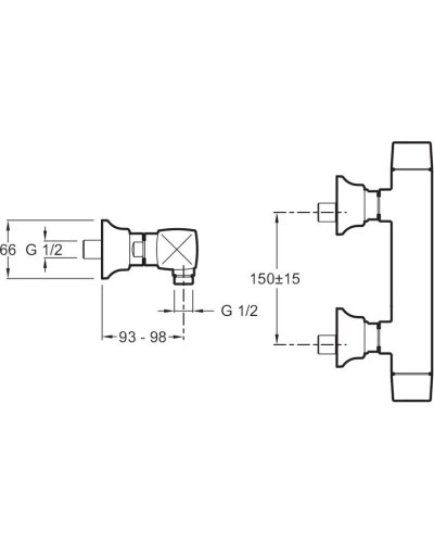 Термостат для душа Jacob Delafon Margaux E16218-9-CP