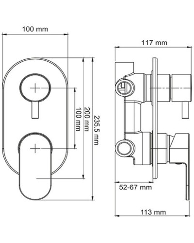 Смеситель для душа WasserKRAFT Dinkel 5871 Хром