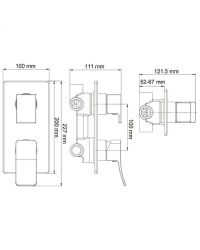 Смеситель для душа WasserKRAFT Aller 10671 Хром