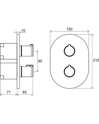 Смеситель для душа Ravak Chrome CR 067.00 X070075 с термостатом Хром