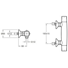 Смеситель для душа Jacob Delafon Elevation E18877-CP