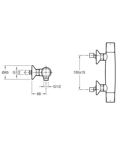 Смеситель для душа Jacob Delafon Elevation E18877-CP
