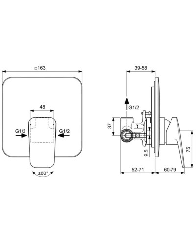 Смеситель для душа Ideal Standard Ceraplan BD252XG