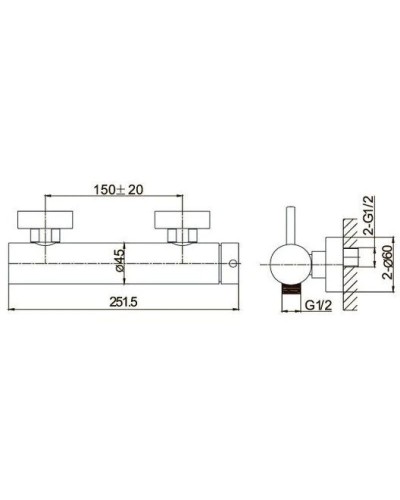 Смеситель для душа Caprigo Don 53-016-NER
