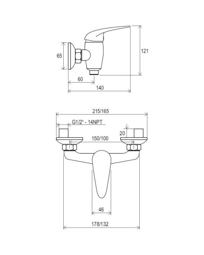 Смеситель для душа Ravak Suzan SN 032.00/100