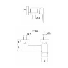 Смеситель для душа однорычажный Cezares JUMP-DM-01