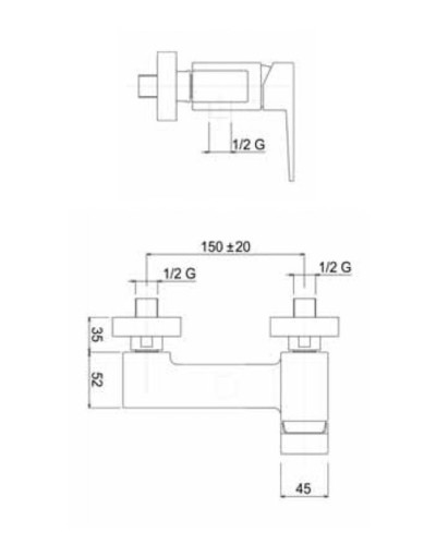 Смеситель для душа однорычажный Cezares JUMP-DM-01