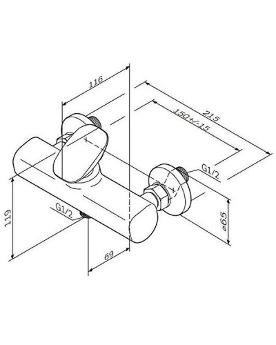 Смеситель для душа AM.PM Spirit V2.0 F70A20000 Хром