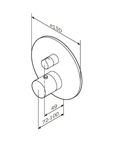 Смеситель для душа AM.PM Like F8075600 с термостатом Хром