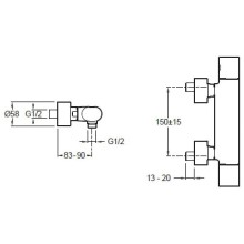 Смеситель для душа Jacob Delafon Talan E10108RU-CP