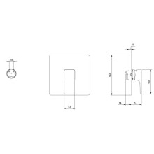 Смеситель для душа Villeroy & Boch Subway 3.0 TVS11200200061