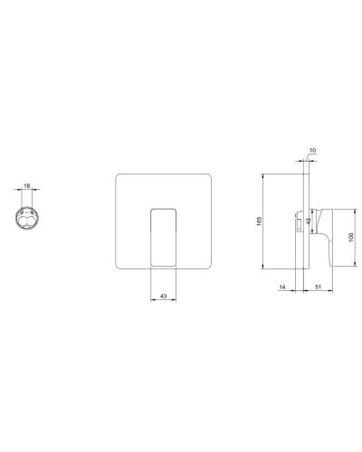 Смеситель для душа Villeroy & Boch Subway 3.0 TVS11200200061