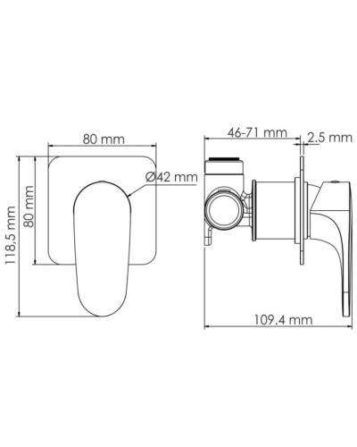 Смеситель для душа WasserKRAFT Spree 1451