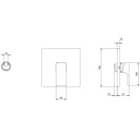 Смеситель для душа Villeroy & Boch Subway 3.0 TVS112002000K5