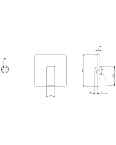 Смеситель для душа Villeroy & Boch Subway 3.0 TVS112002000K5