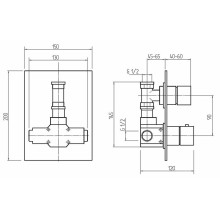 Смеситель для душа Migliore Kvant 18788 с термостатом Хром