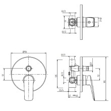 Смеситель для душа Migliore Laguna 26086 Хром