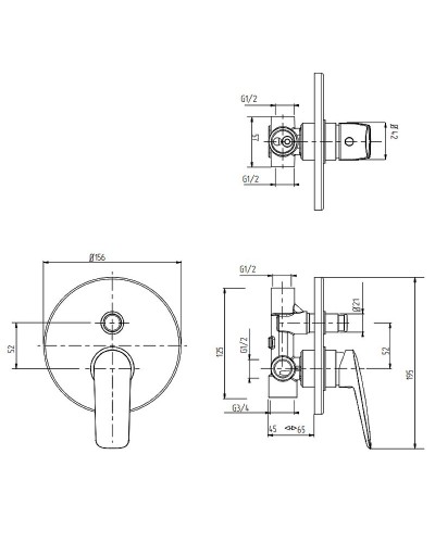 Смеситель для душа Migliore Laguna 26086 Хром