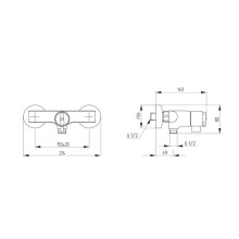 Смеситель для душа Migliore Fortis 25051 с термостатом Хром