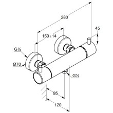 Термостат для душа Kludi Bozz 352035338