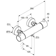 Термостат для душа Kludi Bozz 352035338