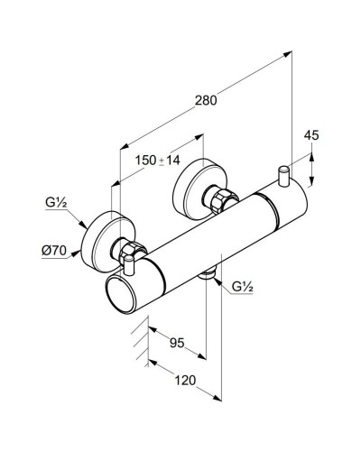Термостат для душа Kludi Bozz 352035338