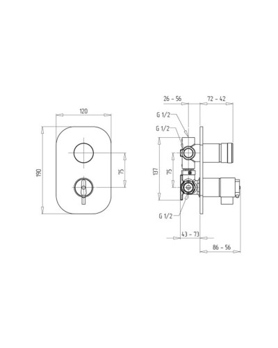 Смеситель для душа Migliore Fortis 25048 с термостатом Хром