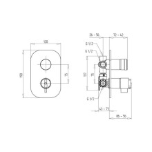 Смеситель для душа Migliore Fortis 25049 с термостатом Хром