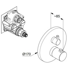 Термостат для душа Kludi Nova Fonte Puristic 208355315