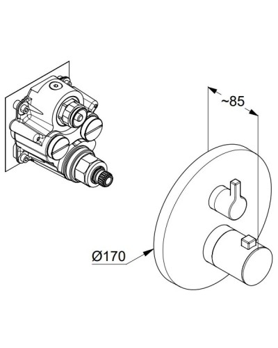 Термостат для душа Kludi Nova Fonte Puristic 208355315