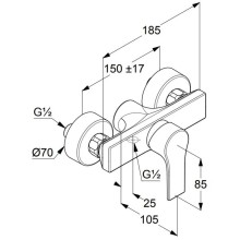 Смеситель для душа Kludi Zenta SL 488703965