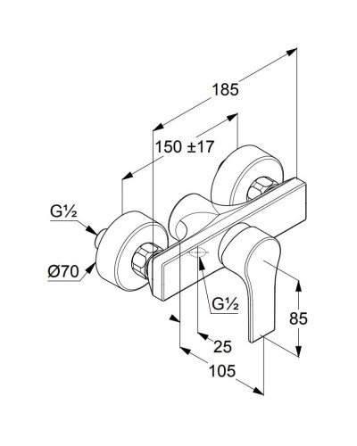 Смеситель для душа Kludi Zenta SL 488703965