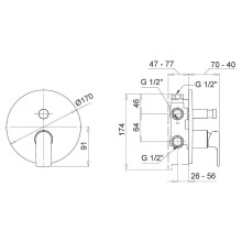 Смеситель для душа Migliore Tenesi 25424 Хром
