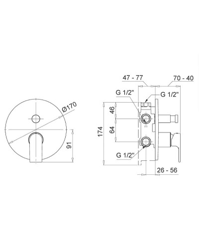Смеситель для душа Migliore Tenesi 25424 Хром