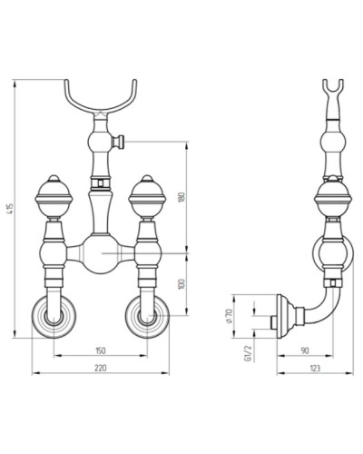 Смеситель для душа Migliore Cristalia New 27183 Золото