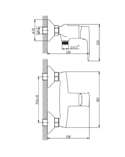 Смеситель для душа Orange Mari M07-200cr Хром