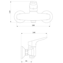 Смеситель для душа Damixa Jupiter 772000001