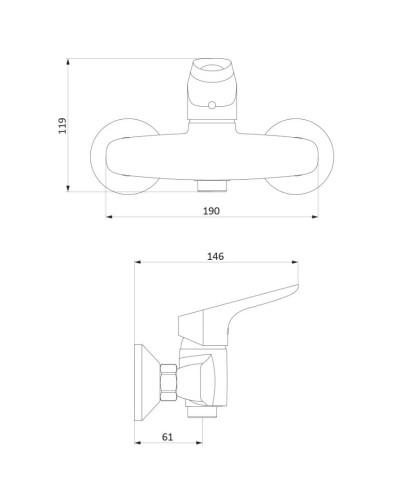 Смеситель для душа Damixa Jupiter 772000001