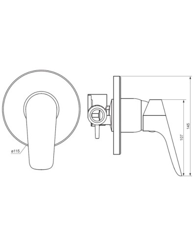 Смеситель для душа Damixa Jupiter 777500001