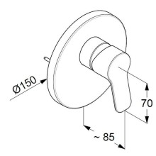 Смеситель для душа Kludi Pure Easy 374200565 Хром