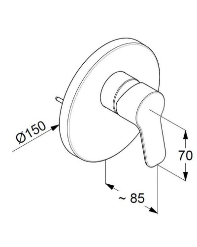 Смеситель для душа Kludi Pure Easy 374200565 Хром