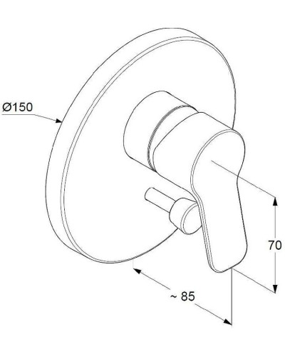 Смеситель для душа Kludi Pure Easy 374190565 Хром