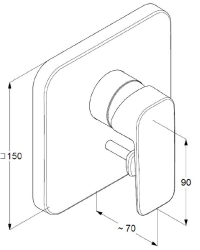 Смеситель для душа Kludi Pure Style 404190575 Хром