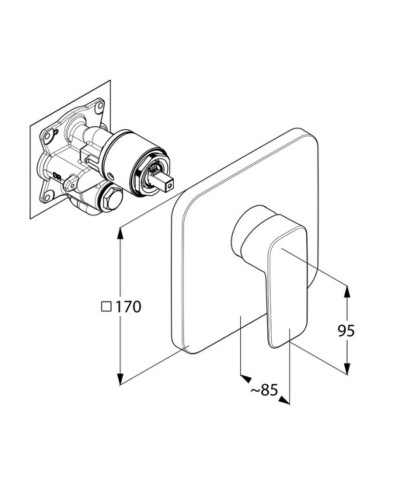Смеситель для душа Kludi Pure Style 406550575 Хром