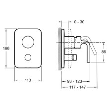 Смеситель для душа Jacob Delafon Purist E98721-CP Хром