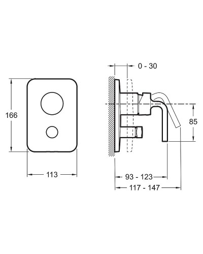 Смеситель для душа Jacob Delafon Purist E98721-CP Хром