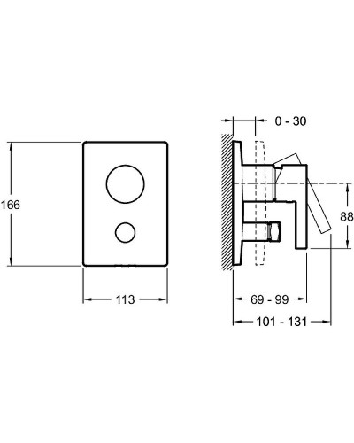 Смеситель для душа Jacob Delafon Stillness E98723-CP Хром